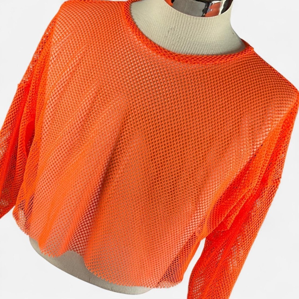 Womens Riot Queen Mesh Rave Halloween Party Blouse Top (Medium)